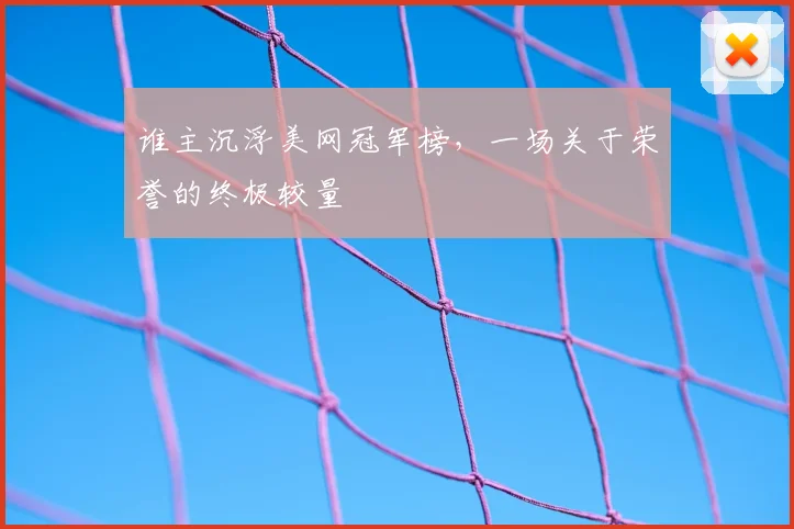 谁主沉浮美网冠军榜，一场关于荣誉的终极较量